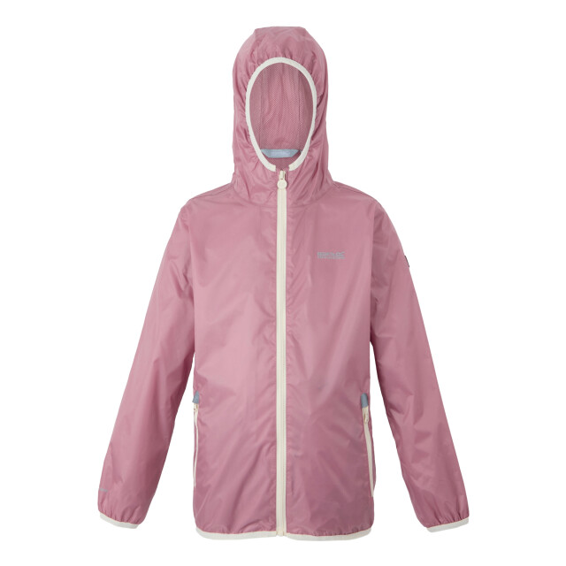 Regatta Groot buitenshuis kinderen/kinderen lever ii packaway rain jacket UTRG1885_lilaslightvanilla large