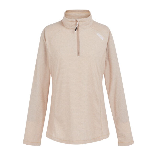 Regatta Geweldige outdoor dames montes half zip fleece top UTRG1953_warmtaupeblancdeblanc large