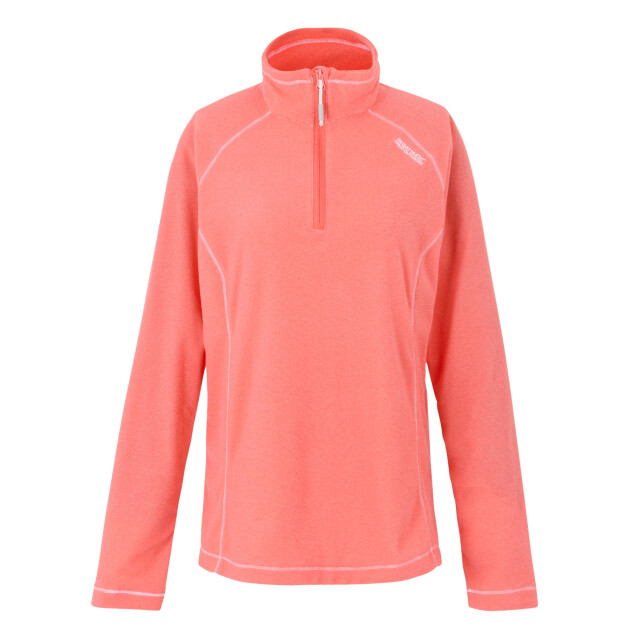 Regatta Geweldige outdoor dames montes half zip fleece top UTRG1953_peachbloomshellpink large