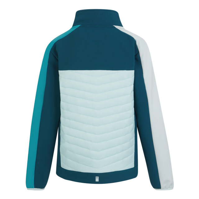 Regatta Childrens/kids brynden gewatteerde full zip soft shell jas UTRG12021_moroccanbluebleachedaqua large