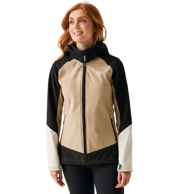 Regatta Dames desoto x soft shell jas UTRG12019_blackwarmtaupe large