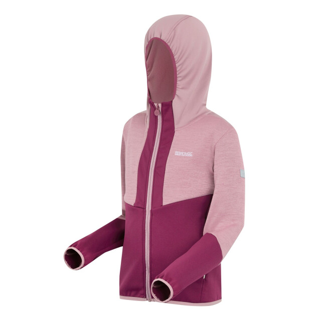 Regatta Kinder/kids dissolver x fleece full zip hoodie UTRG12008_beaujolaislilas large