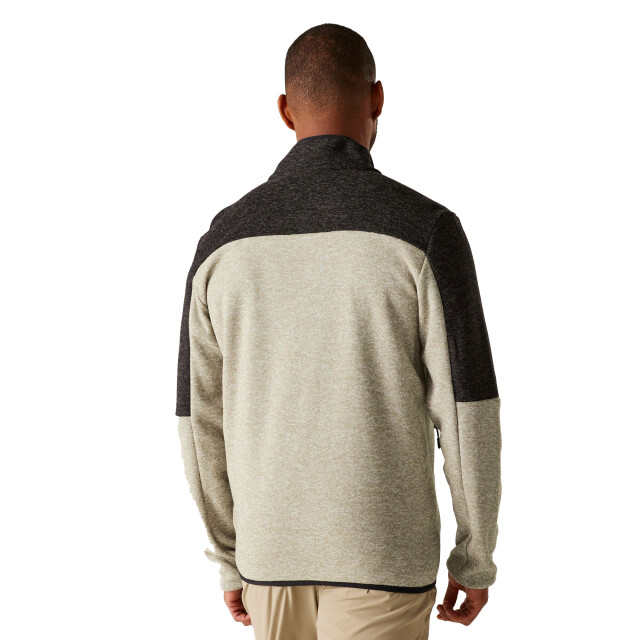 Regatta Heren elram full zip fleece UTRG12015_goldensandtreetopblack large Regatta Heren elram full zip fleece UTRG12015_goldensandtreetopblack large