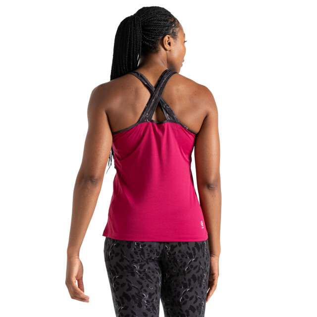 Dare2b Dames bolt dash print vest top UTRG11968_berrypinkblack large