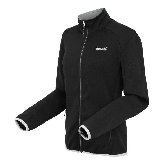 Regatta Dames newhill ii full zip fleecejack UTRG11446_blackoystermushroom large Regatta Dames newhill ii full zip fleecejack UTRG11446_blackoystermushroom large