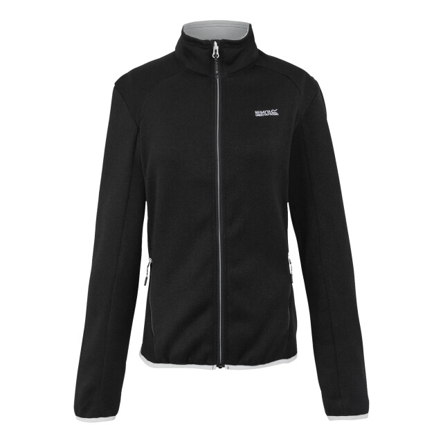 Regatta Dames newhill ii full zip fleecejack UTRG11446_blackoystermushroom large Regatta Dames newhill ii full zip fleecejack UTRG11446_blackoystermushroom large