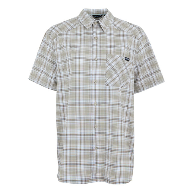 Regatta Heren begarno geruit overhemd met korte mouwen UTRG11340_whitegoldensandtreetop large
