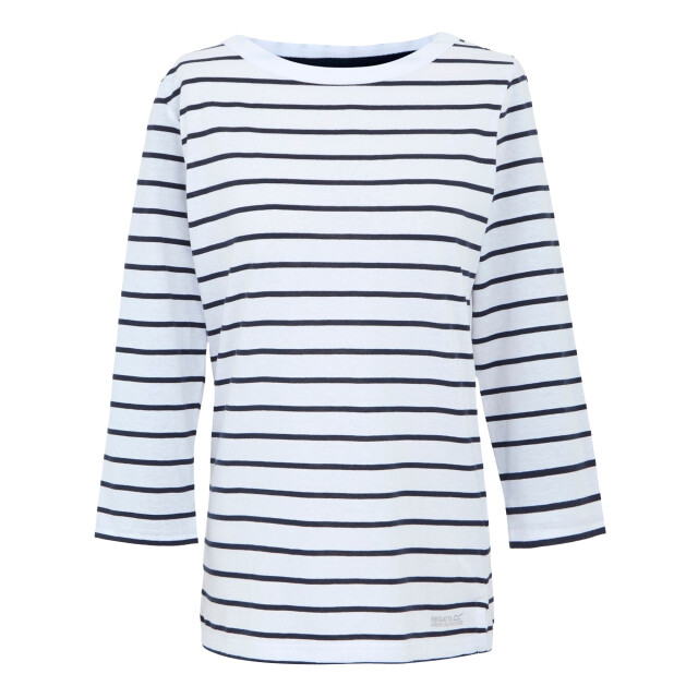 Regatta Dames baylette ii gestreept t-shirt UTRG11225_whitenavy large