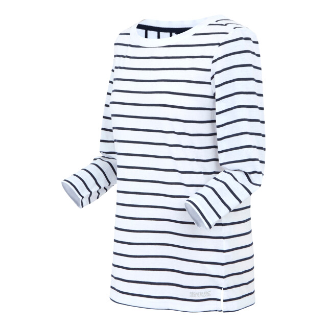 Regatta Dames baylette ii gestreept t-shirt UTRG11225_whitenavy large