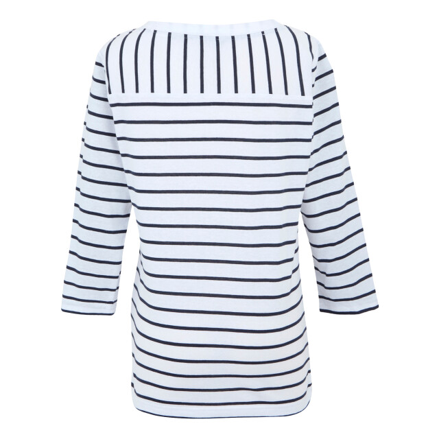Regatta Dames baylette ii gestreept t-shirt UTRG11225_whitenavy large
