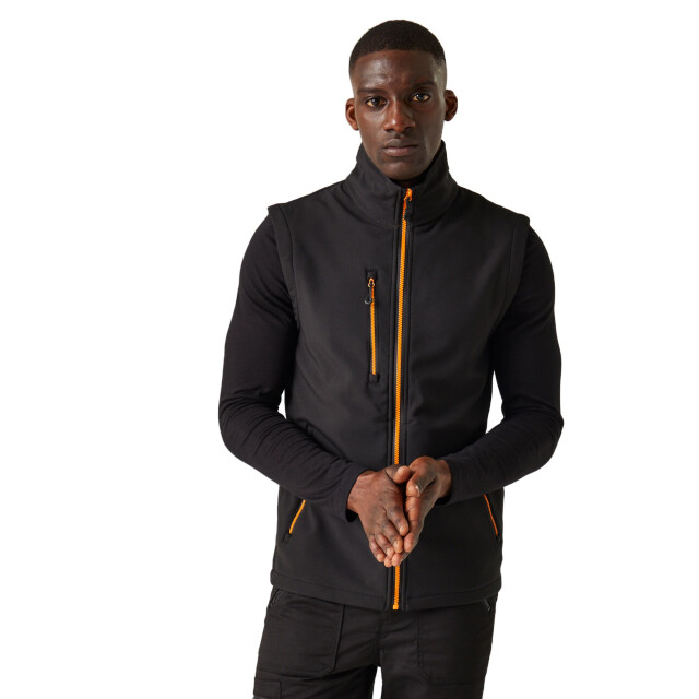 Regatta Heren softshell 2-laags bodywarmer UTRG10672_blackorangepop large