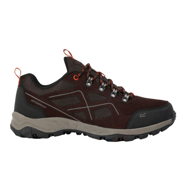 Regatta Heren vendeavour suede lage sportschoenen UTRG10782_peatblazeorange large