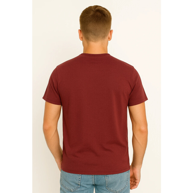 X-Name heren t-shirt donkerrood zachte stof italianstyle F2635-R large