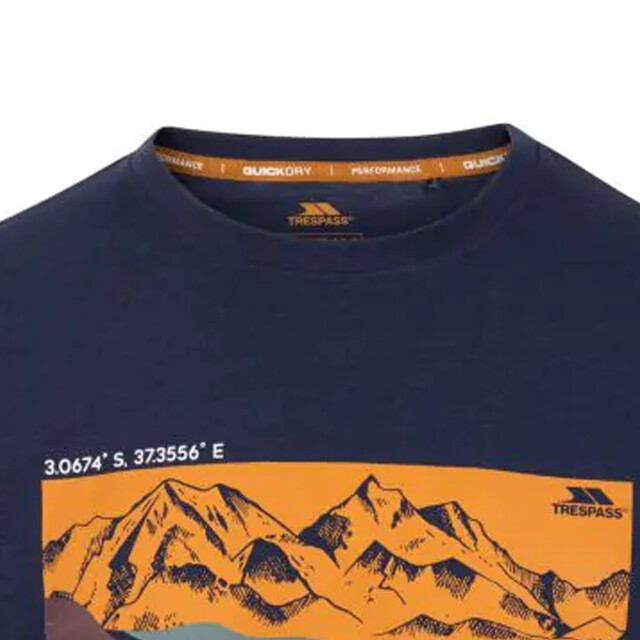 Trespass Heren flinder bedrukt t-shirt met lange mouwen UTTP6655_navy large