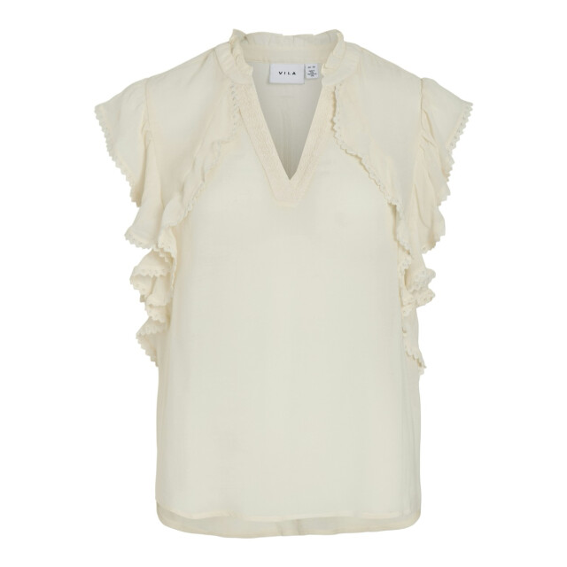 Vila Vivillas v-neck cp top ecru 4349.03.0002 large