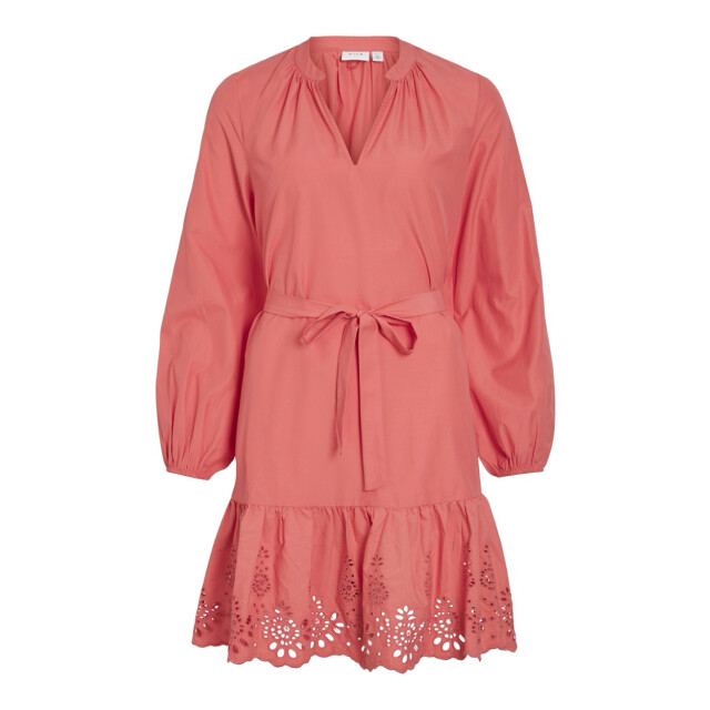 Vila Vikelli v-neck ls short dressln koraal 4409.42.0002 large Vila Vikelli v-neck ls short dressln koraal 4409.42.0002 large