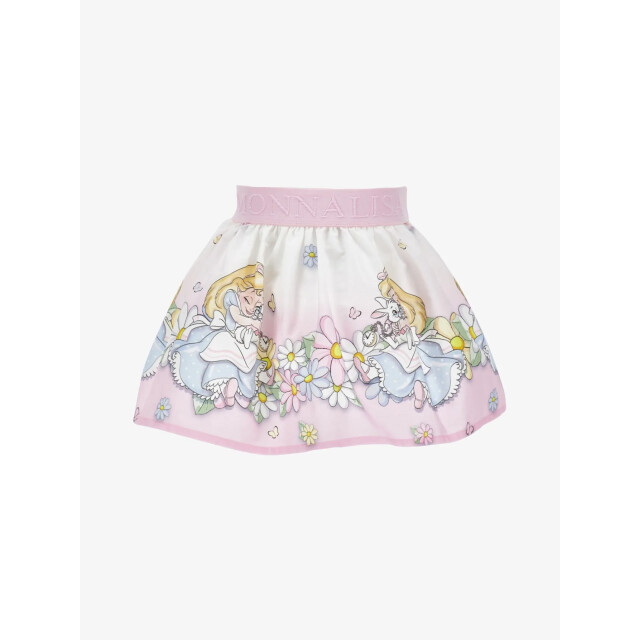Monnalisa Meisjes rok alice bianco rosa fairytale 31E703-5660-9990 large Monnalisa Meisjes rok alice bianco rosa fairytale 31E703-5660-9990 large