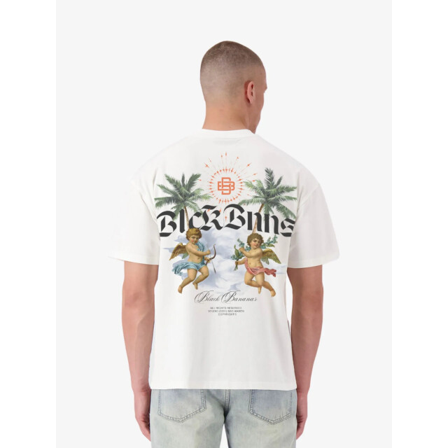 Black Bananas Heren t-shirt heaven wit 1-125-3-31-FFFFFF large