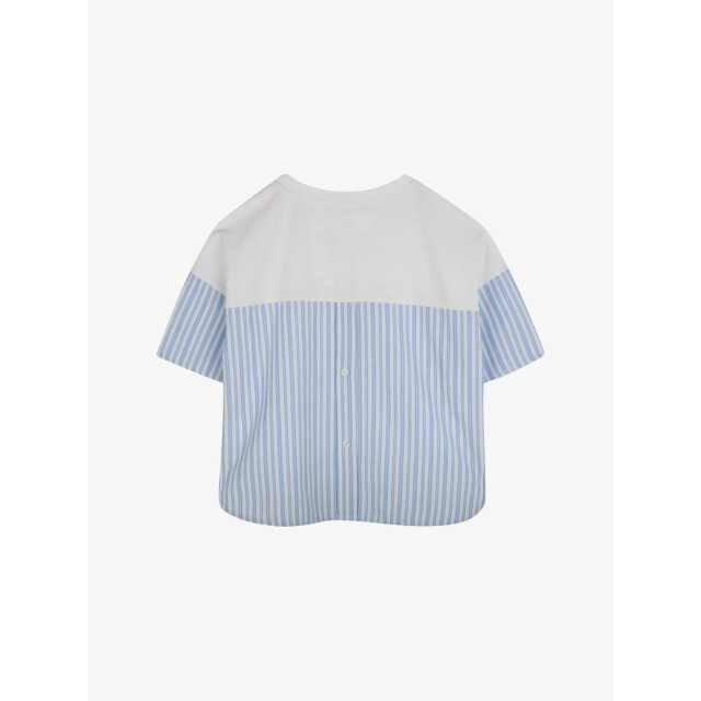 Karl Lagerfeld Meisjes t-shirt wit blauw Z30493-N48 large