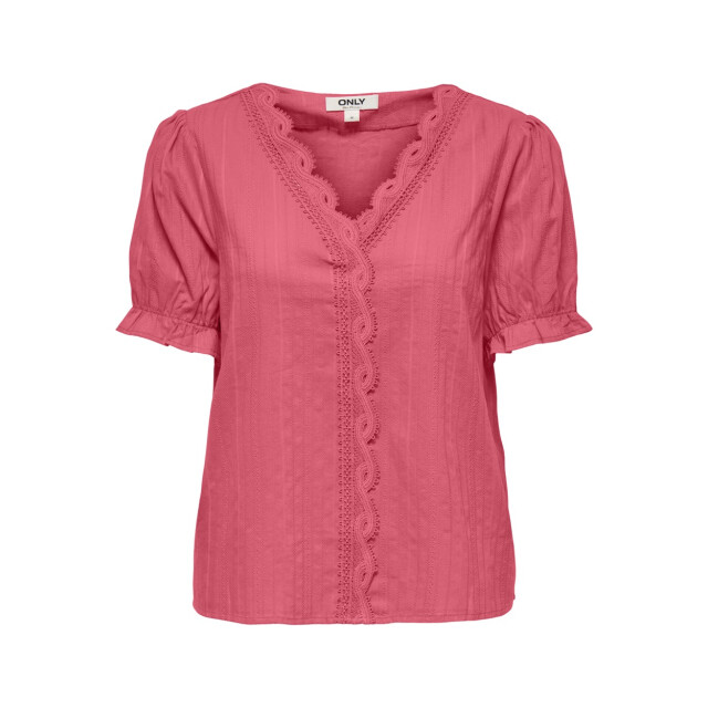Only Onlerika ss v-neck top wvn cs koraal 4382.42.0014 large