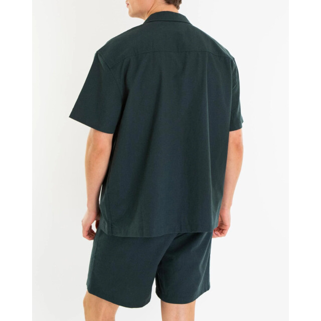 Olaf Hussein Heren linen camp shirt M200301-Green large