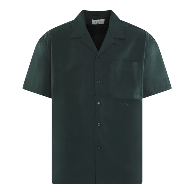 Olaf Hussein Heren linen camp shirt M200301-Green large