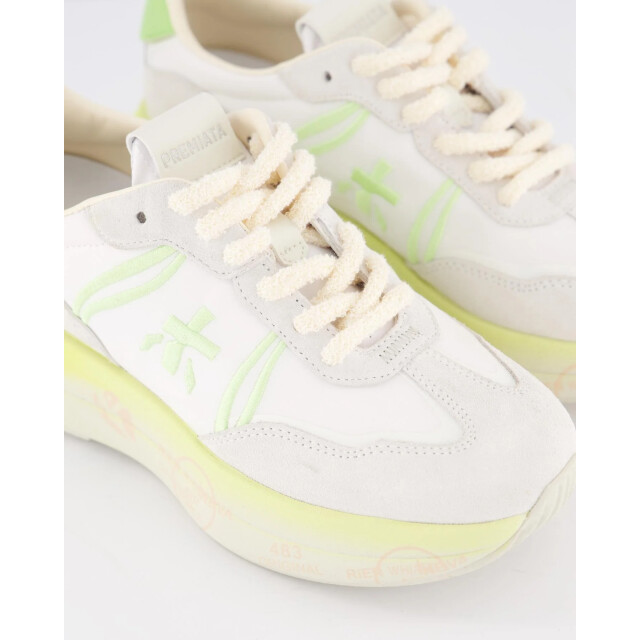 Premiata Dames cassie sneaker /lime VAR 7384-WHITE LIME large