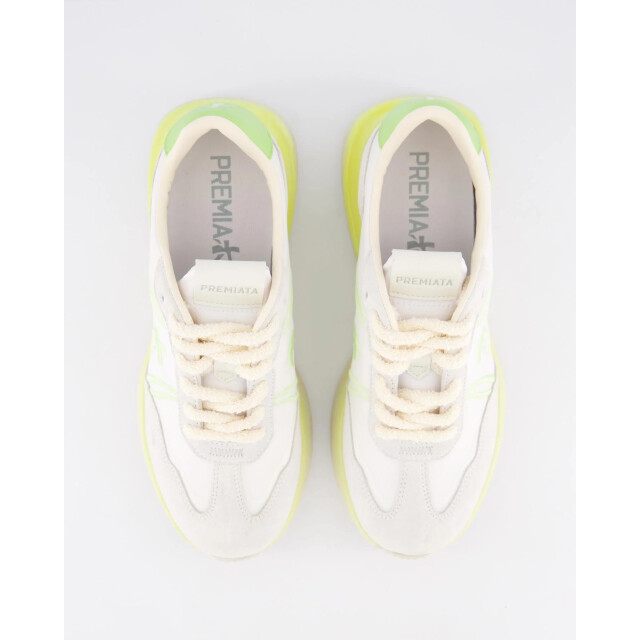 Premiata Dames cassie sneaker /lime VAR 7384-WHITE LIME large