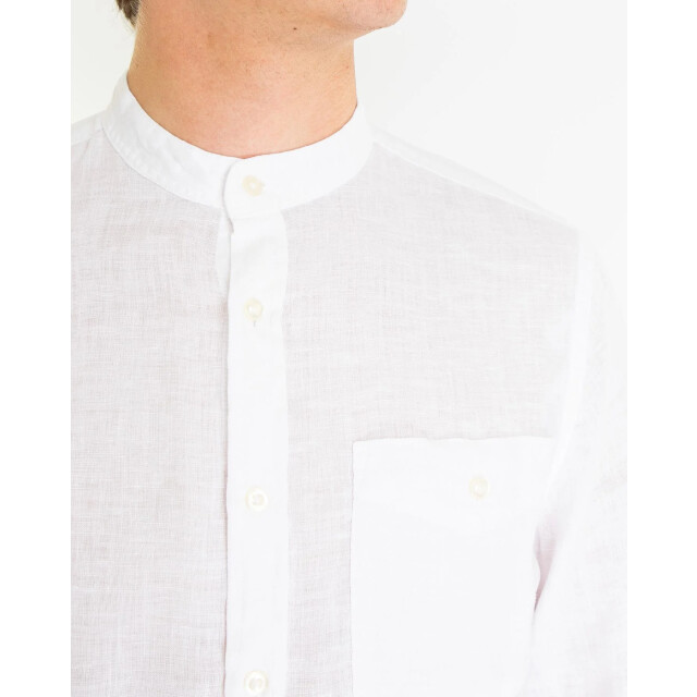 Woolrich Heren band collar linen shirt CFWOSI0105MRUT3372-8041 large
