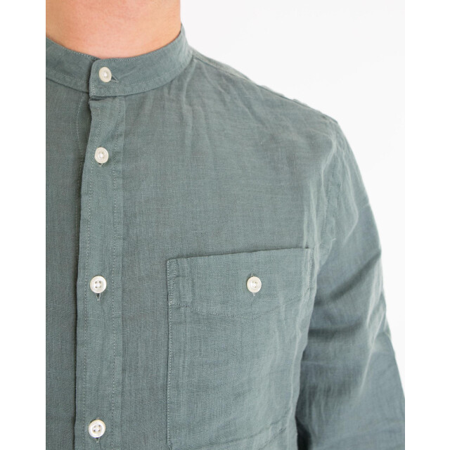 Woolrich Heren band collar linen shirt CFWOSI0105MRUT3372-6642 large