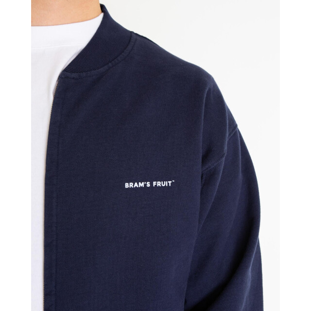 Bram's Fruit Heren eyelett zip up 653-Navy large