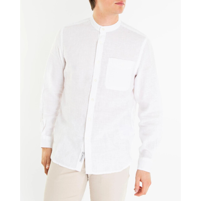 Woolrich Heren band collar linen shirt CFWOSI0105MRUT3372-8041 large