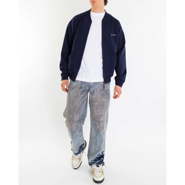 Bram's Fruit Heren eyelett zip up 653-Navy large