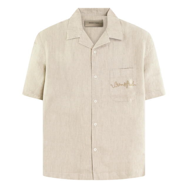 Bram's Fruit Heren garden hose linen shirt 730-Natural Linnen large