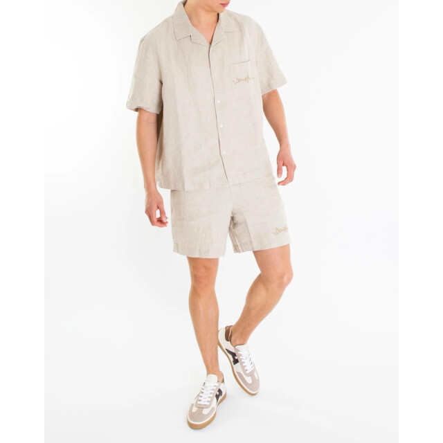 Bram's Fruit Heren garden hose linen shirt 730-Natural Linnen large
