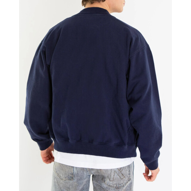 Bram's Fruit Heren eyelett zip up 653-Navy large