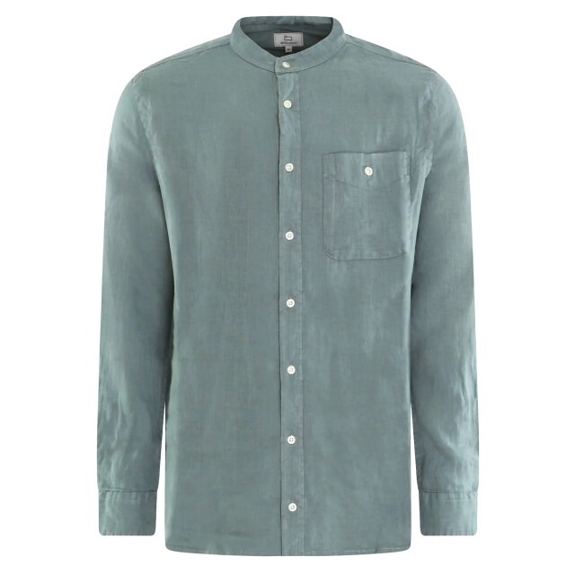 Woolrich Heren band collar linen shirt CFWOSI0105MRUT3372-6642 large