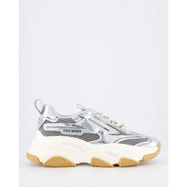 Steve Madden Dames possession-e sneaker SM19000033-Silver/Black large