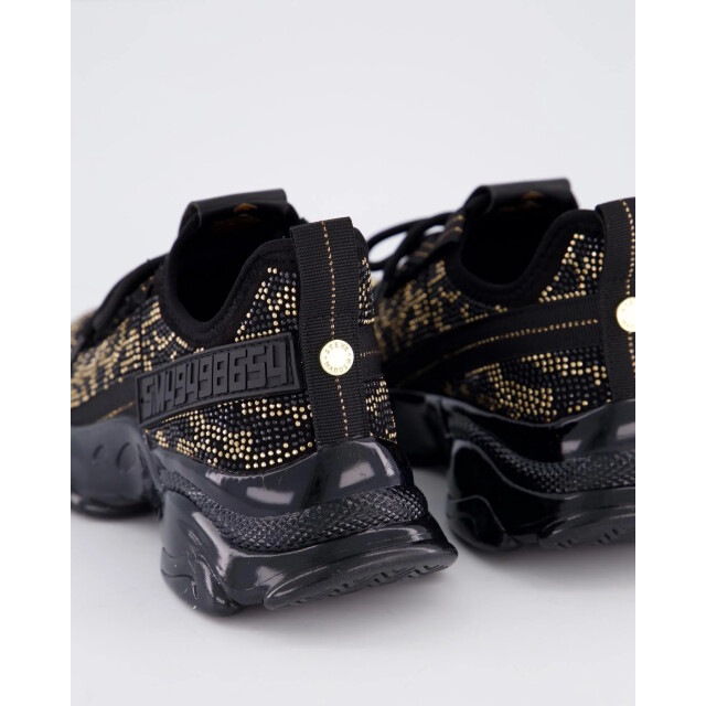 Steve Madden Dames maxilla-s sneaker SM11003512-Black/Gold large