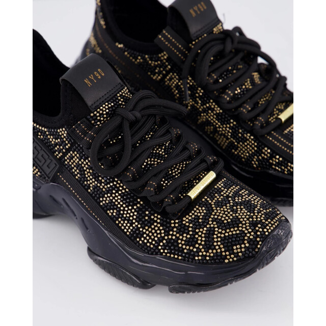 Steve Madden Dames maxilla-s sneaker SM11003512-Black/Gold large