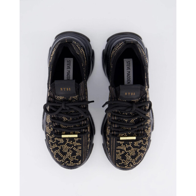 Steve Madden Dames maxilla-s sneaker SM11003512-Black/Gold large