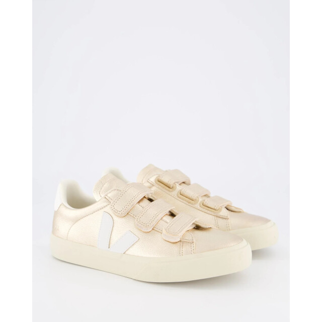 Veja Dames recife sneaker leer goud RC0502418-Platine-White large