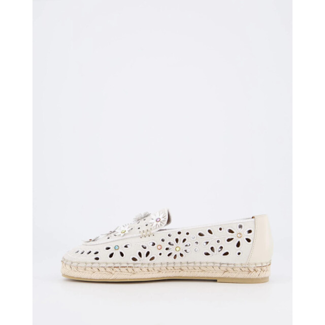 Kurt Geiger Dames flower espadrille loafer 4352744209-Bone large