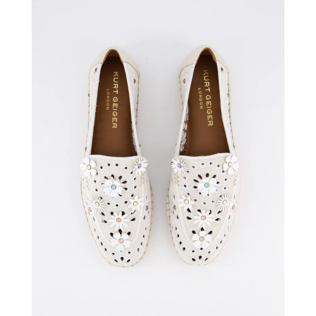 Kurt Geiger Dames flower espadrille loafer 4352744209-Bone large