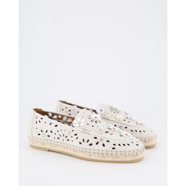 Kurt Geiger Dames flower espadrille loafer 4352744209-Bone large