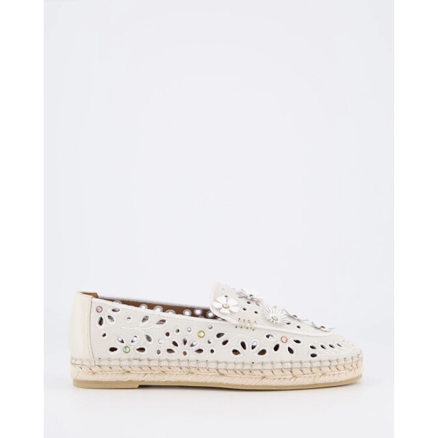 Kurt Geiger Dames flower espadrille loafer 4352744209-Bone large