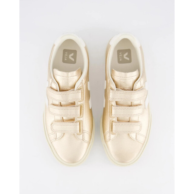 Veja Dames recife sneaker leer goud RC0502418-Platine-White large