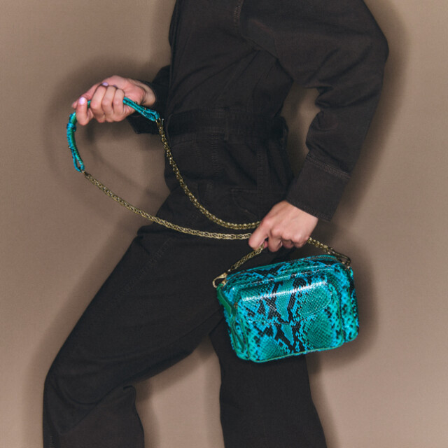 Claris Virot Charly bag python Charly bag python large