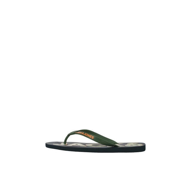 Jack & Jones Heren teenslippers jfwlogo palm print donkerblauw/groen 12230642-Navy Blazer large