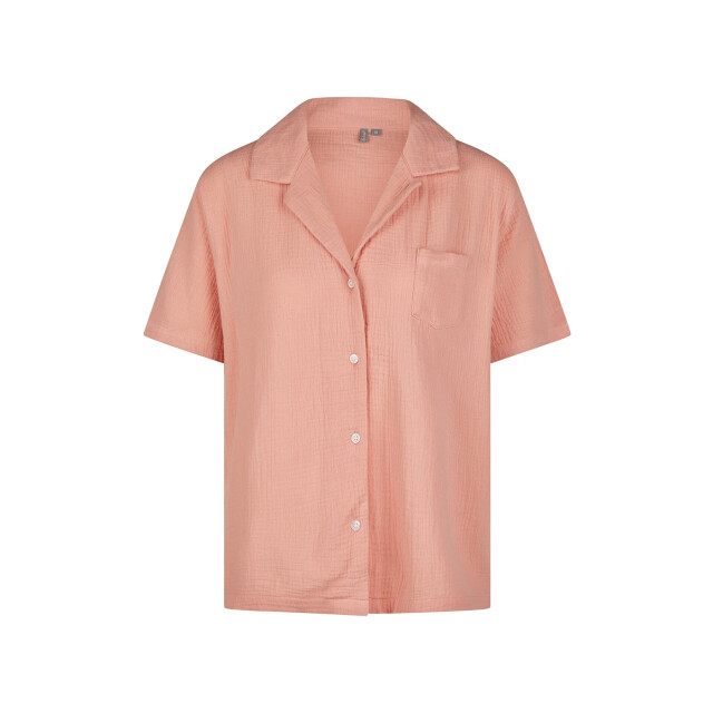 By Louise Dames korte pyjama set mousseline shortama BL-5001-02-Roze large